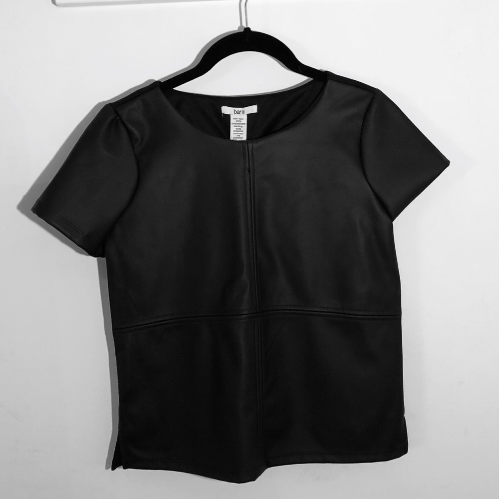 NWT Faux Leather Top Bar III Size XS